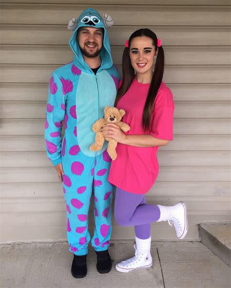 Most of these group themed costumes would take a lot of effort to do right, but it would be worth it for the memories! Sully and Boo || Couple Halloween Costume #SullyandBoo #MonstersInc #Disney #Hall… | Cute couple ...