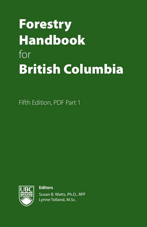 Forestry Handbook For British Columbia Part 1 By Ubc Faculty Of