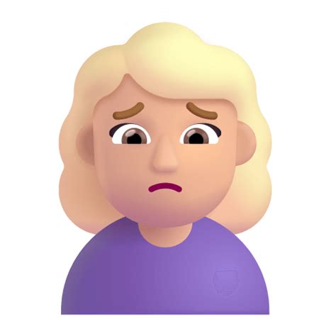 Woman Frowning 3d Medium Light Icon Fluentui Emoji 3d Iconpack