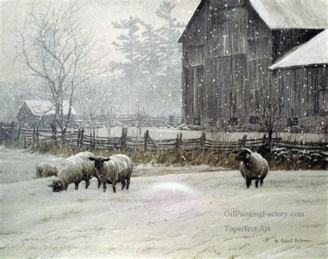 4 Snowy Sheep Sheep Paintings Animal Paintings Historia Natural