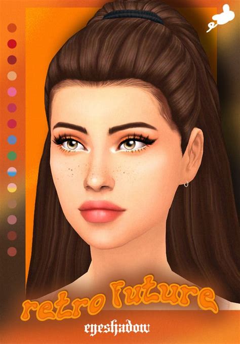 Retro Future An Eyeshadow Palette Sims 4 Characters Sims Sims 4