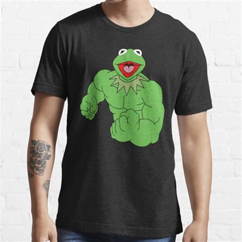 Kermit The Muscle Frog T Shirt By Impossibleartbg Redbubble