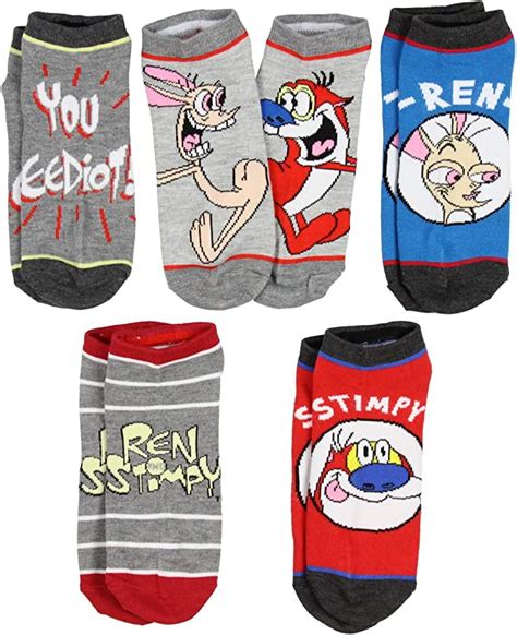 Nickelodeon Ren And Stimpy Cartoon Character Ankle No Show