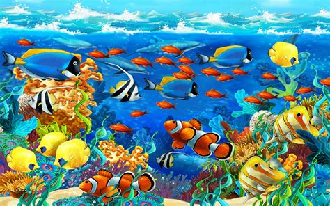 Sea Underwater World Coral Exotic Tropical Fish Wallpapers For Mobile