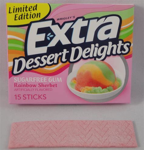 Extra Dessert Delights Rainbow Sherbet flavor review, limited edition ...