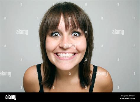 A Grinning Woman Stock Photo 32345260 Alamy