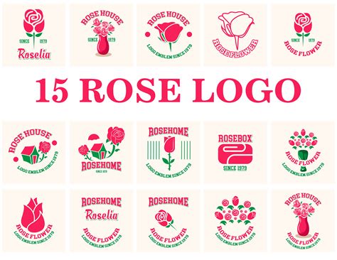 Set Rose Logo Emblem