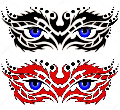 Eyes Tribal Tattoo — Stock Vector © Flanker D 7581319