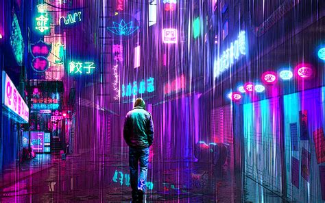 2560x1600 Neon Rainy Lights Cyberpunk 5k 2560x1600