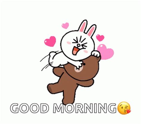 Good Morning Hug Brown Bear Cony Bunny 
