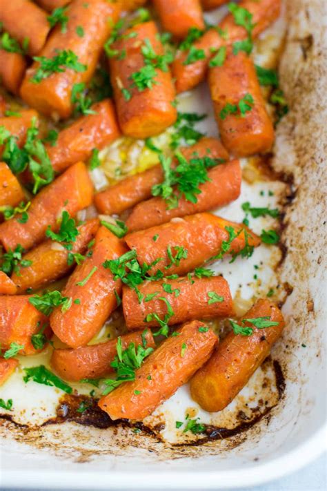 Garlic Butter Roasted Carrots Recipe Vegan Friendly