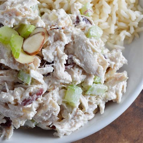 A terrific chicken salad recipe, for sandwiches, wraps and everything in between! Cranberry Almond Chicken Salad Recipe - WonkyWonderful