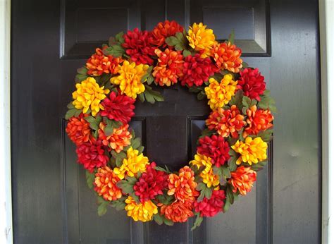 Mums Galore Fall Wreath Mum Fall Wreath Autumn Wreath Fall Wreaths