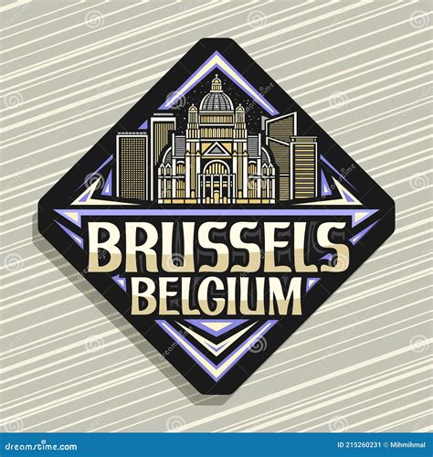 Vector Logo For Brussels Stock Vector Illustration Of Badge 215260231
