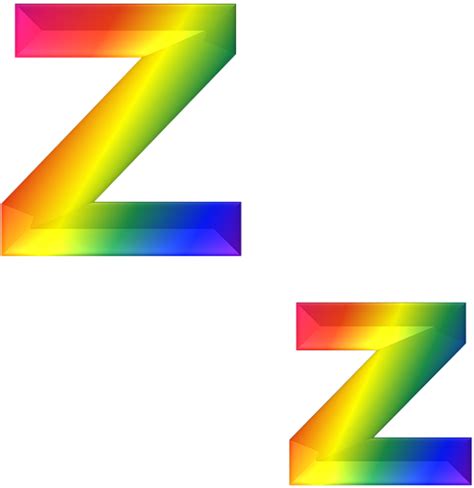 A To Z Alphabets Png Transparent Images Rainbow Letter Z Png Clipart