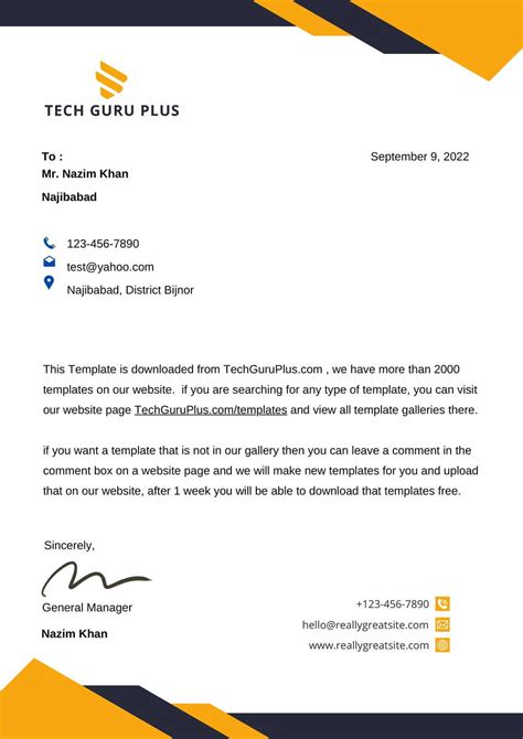 Free Letterhead Templates With Examples Docx