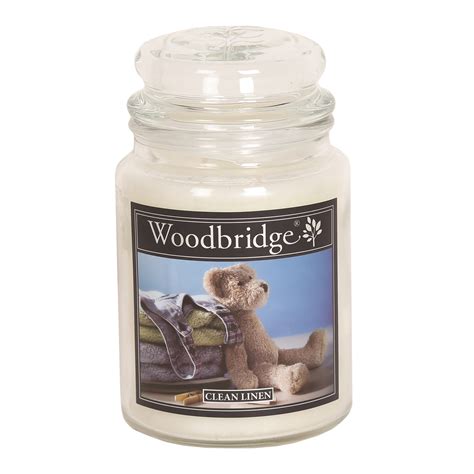 Clean Linen Woodbridge Large Scented Candle Jar