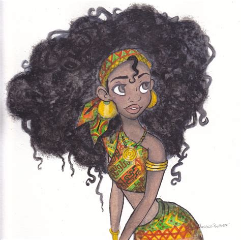I Love This Concept Of A African Disney Princess Afro Art Hair Art