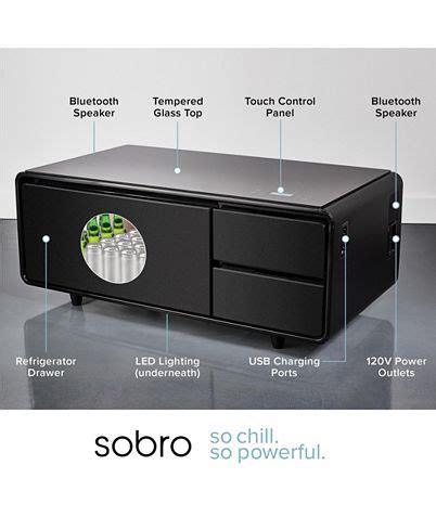 The sobro cooler coffee table is billed as a smart coffee table which has been crafted to complimented your increasingly connected lifestyle. Furniture Sobro Smart Storage Coffee Table with ...