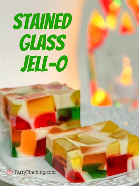 Stained Glass Jello Squares Holiday Broken Glass Jello Dessert Recipe