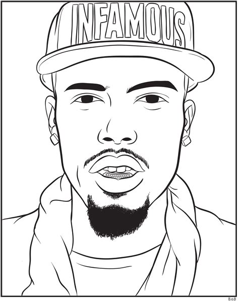 Famous Rappers Coloring Pages And Games Sketch Coloring Page