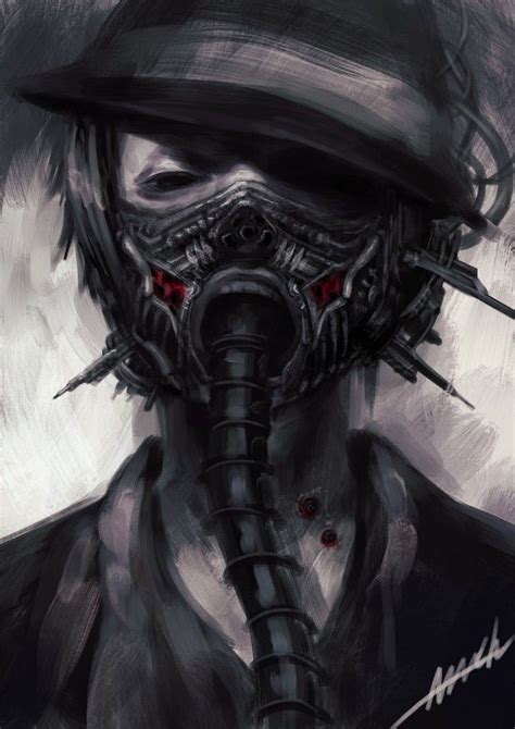 I Love Men With A Gas Mask Gas Mask Art Masks Art Mascara Anime Character Art Character
