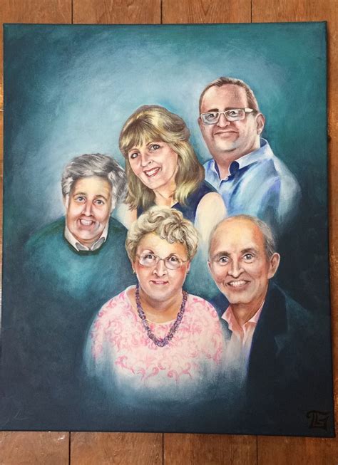 Family portrait. 70x50 Acrylic on canvas. Group portrait painting. | Portrait, Portrait painting ...