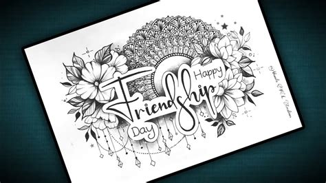 Friendship Day Mandala Art With Flowershow To Draw Mandala Art For