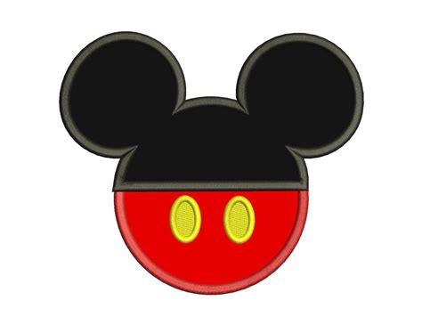 Mickey Mouse Ears Applique Design 3 Sizes Instant Download Etsy