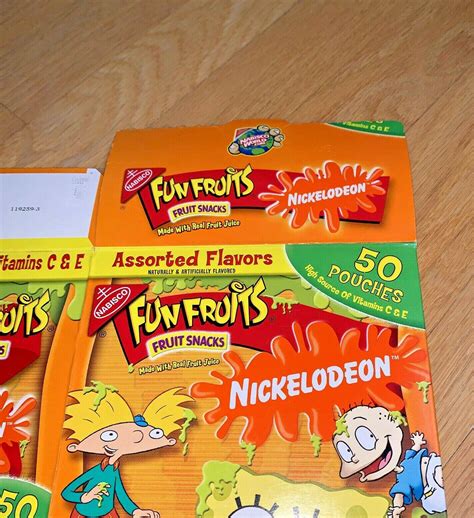 2002 Nabisco Fun Fruits Box Nickelodeon Sponge Bob And Green Slime