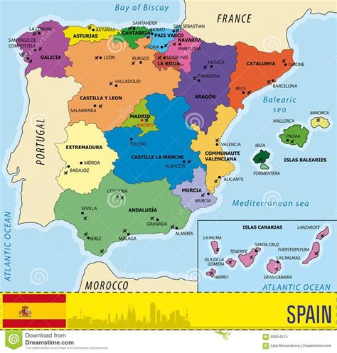 Pin by Luca Coffari on Mappe | Map of spain, Map, Detailed map