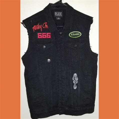 Hot Topic Rude Brand Battle Vest With Patches Depop