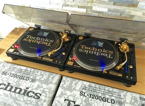 A Rare Set Of Gold Technics Sl 1200 Turntables Are Up For Sale