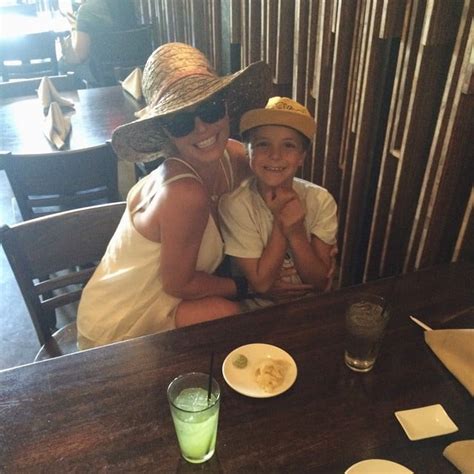 Britney Held Jayden Tight And Smiled During A Mom And Son Lunch In