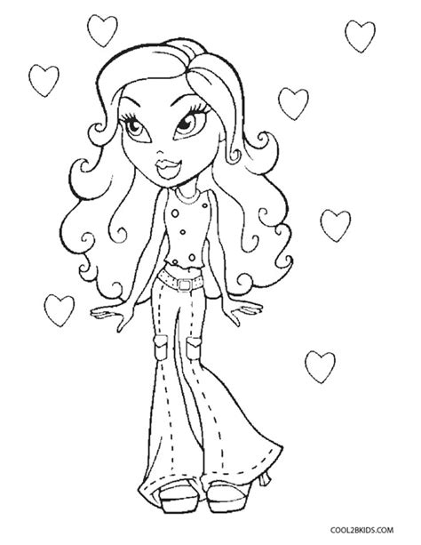 Gambar Bratz Coloring Pages Online Toy Dolls Printables Girls Girl