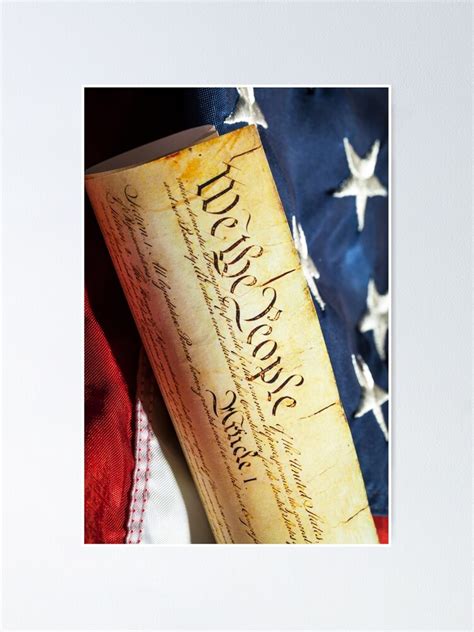 Us Constitution Poster By Artesian Redbubble