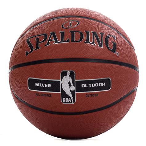 Køb Spalding Nba Silver Copmposite Rubber Outdoor Basketball Brown 7