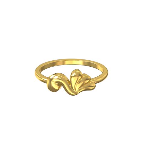 Plain Leaf Design Gold Ring 03 08 Spe Goldchennai