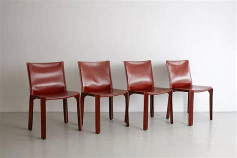 Shop cassina at chairish, home of the best vintage and used furniture, decor and art. Cassina Cab Side Chairs in Red Leather at 1stdibs