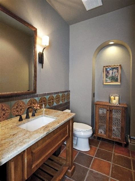 Mediterranean Powder Room Design Pictures Remodel Decor And Ideas