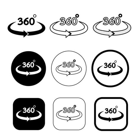 360 Degree Arrow Vector Design Images Simple 360 Degree Icon Sign