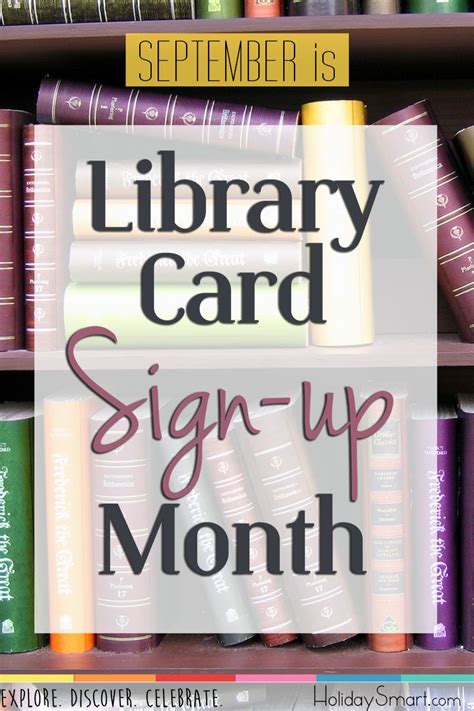 September Is Library Card Sign Up Month Library Signs Library Card