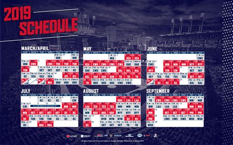2019 Cleveland Indians Schedule 1920x1200 Wallpaper