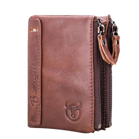 Bullcaptain Bifold Vintage En Cuir De Marque Hommes Portefeuilles En