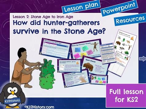 Stone Age Hunter Gatherers Lesson For Ks2 Teaching Resources