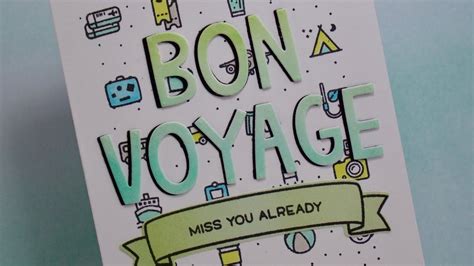 How To Make A Bon Voyage Card Youtube