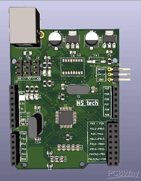Stm32 Devolopment Board For Arduino Ide Sponsor Pcbway 3d Printing