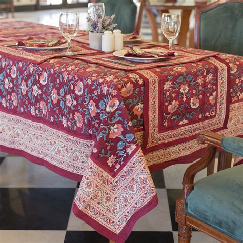 Hand Block Printed Table Cloth Indian Cotton Table Cloth Etsy