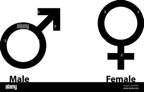 Icono De Símbolo Masculino Femenino Icono De Género Vector Signo