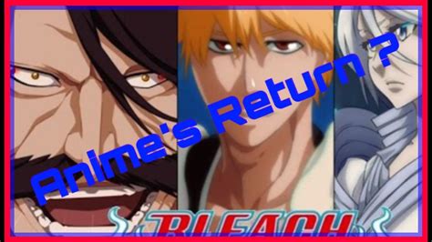 If this is true im not sure but i read it on kubos twitter page and it was in japanese. Will The Bleach Anime Return ?????? Response to ...